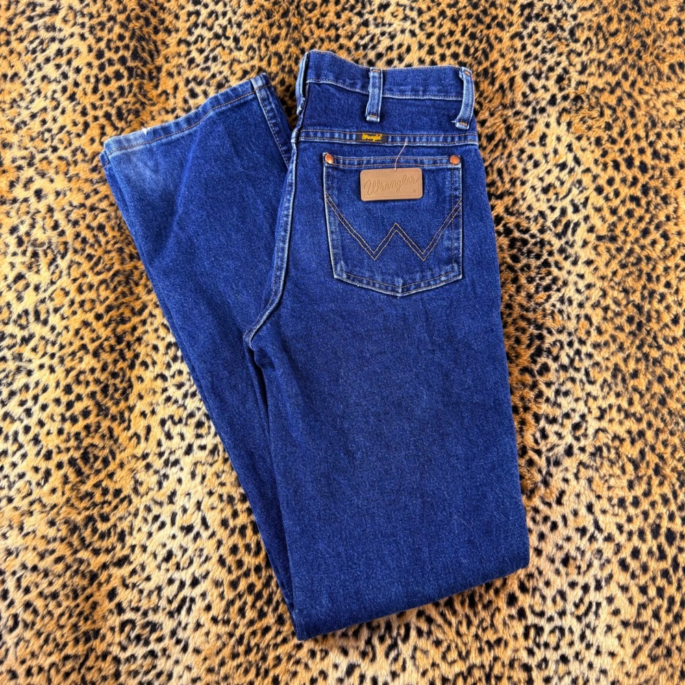 Vintage Wrangler Cowboy Cut 936DSD Slim Fit Indigo Denim Jeans 29x34 Mens